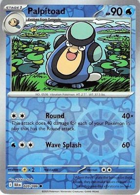 Palpitoad 020/086 - REVERSE HOLO - SV: Black Bolt - NM | eBay