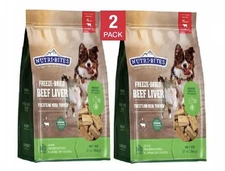 2 PACK - Nutribites Freeze Dried Beef Liver Dog & Cat Healthy Pet Treat 27 oz