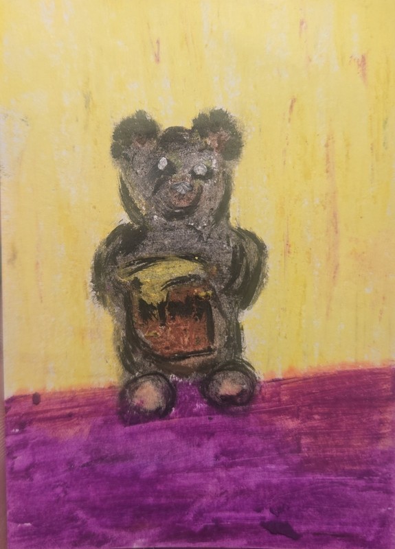 ACEO ORIGINAL ARTIST TRADING CARD HANDMADE Honey for Me