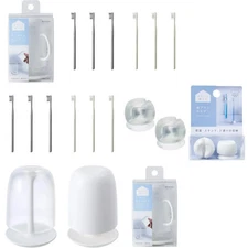 Marna Toothbrush Holder & Cup Stand Set, Fit Toothbrush 3-Pack, From Japan