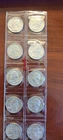 (10) US 1964 D, 64, 63, 58 Quarters, Circulated 90% Silver *Actual BRIGHT COINS
