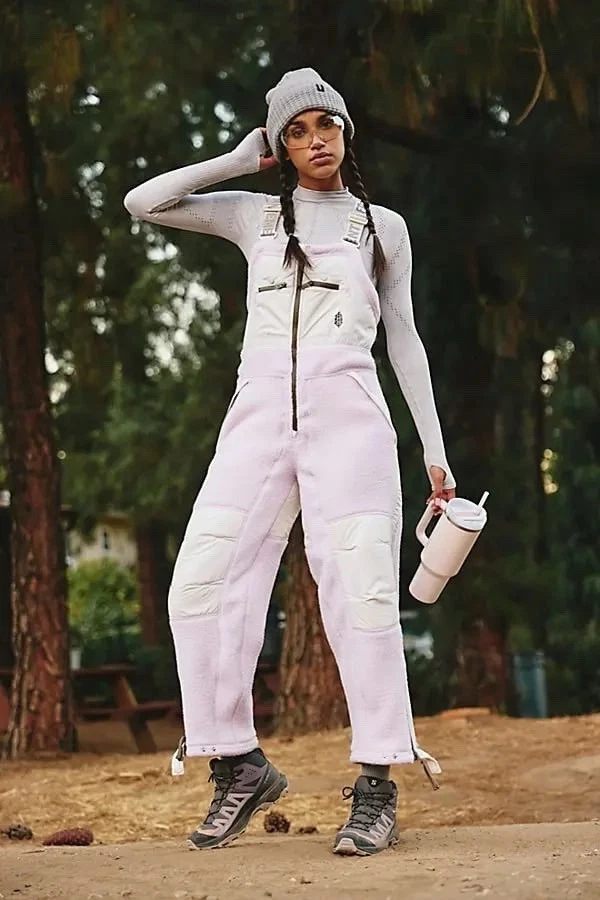Free People Hit The Slopes Overalls Fleece Size S