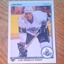 Upper Deck 1990-91 Rob Blake Los Angeles Kings Star Rookie Card #45 NHL. rookie card picture