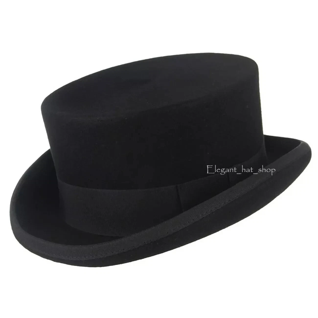 Hand Made Wool Top Hat Quality Wedding Ascot Event Felt Top Hat