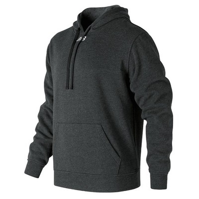 New Balance Performance Men s Black Heather Fleece Hoodie TMMT502 Sz Large New