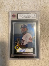 2021 Topps Chrome Christian Javier Auto Rookie Card KSA 10 Autograph RC not PSA