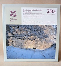 National Trust Wooden Puzzle Deer in Snow Powis Castle Wales 250 Piece Jigsaw