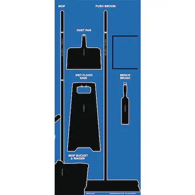 Shadow Board, 68 In H, 30 In W, Blue, Gpsm206