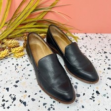 Madewell Frances Black Leather Women  s Pointed Loafer Flats Sz 6