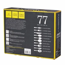 High end tableware set，77-Piece Expanded Flatware Set (Service for 12) Dining