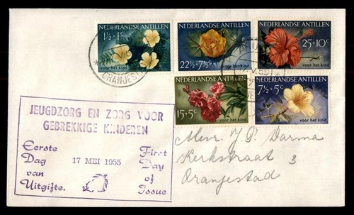 Mayfairstamps Netherlands FDC 1955 Flowers Voor het Kind Combo First Day Cover a
