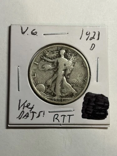 1921-D Walking Liberty Half Dollar 50C VG Key Date