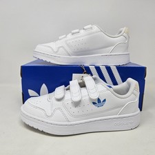 Adidas NY 90 CF C 'Cloud White / Blue Rush / Ecru Tint' / GZ1879 /Youth Size 1.5