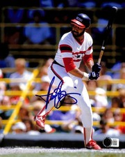Harold Baines Signed Chicago White Sox Comiskey Park 8x10 Photo Beckett