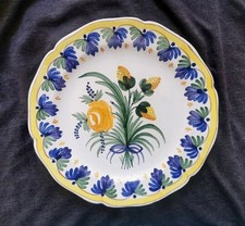 Grande assiette en faïence de Quimper - La Hubaudière-Marque morse