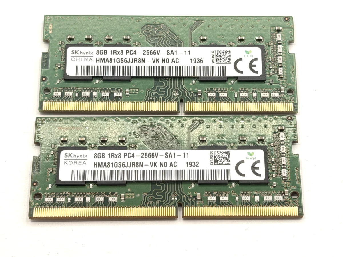 8GBx2 DDR4 2666V ECC UDIMM サムスン SKhynix SK Hynix 8GB 1Rx8 PC4-2666V-ED2-11 ECC Unbuffered Memory P/N