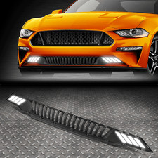 Vertical Slat For 18-19 Ford Mustang Front Lower Bumper Grille Grill Wled Drl