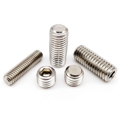 M1.6-M16 DIN913 304 stainless steel Hex Hexagon Socket Flat Point Grub Set Screw