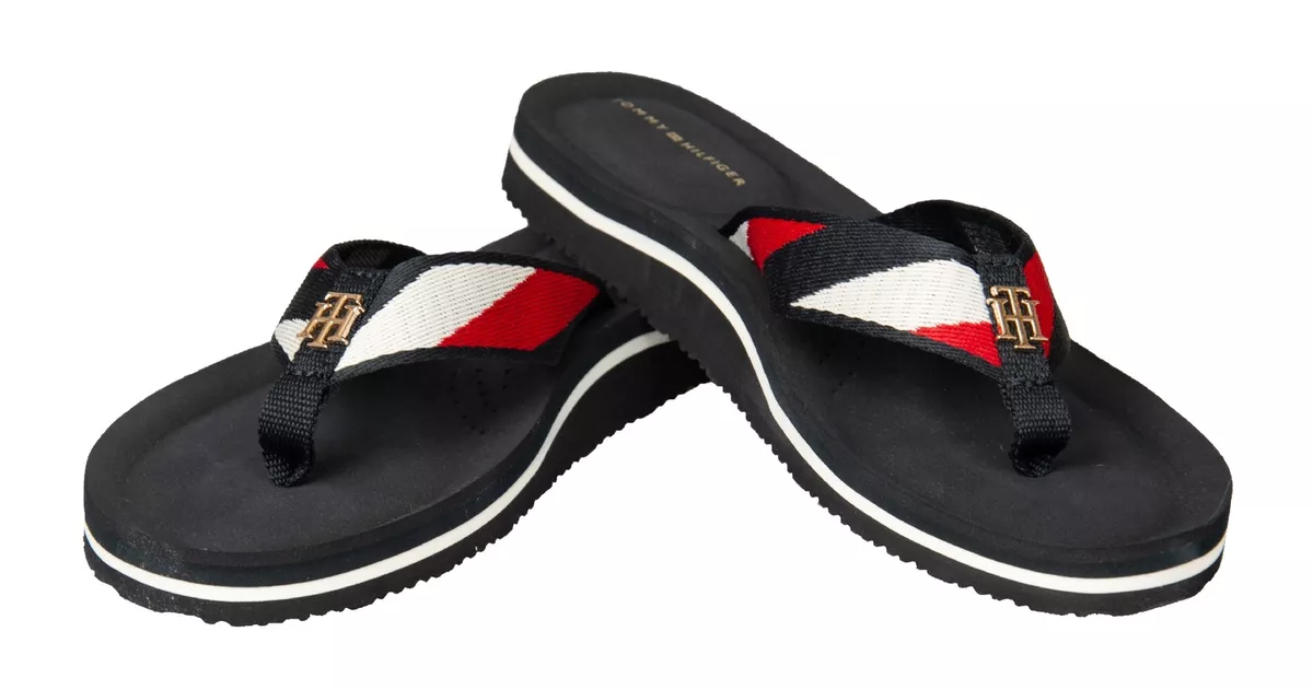 Tongs femme TOMMY HILFIGER chausson de mer ou piscine tissu