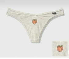 victoria's secret PINK COTTON THONG PANTY Gray color Medium