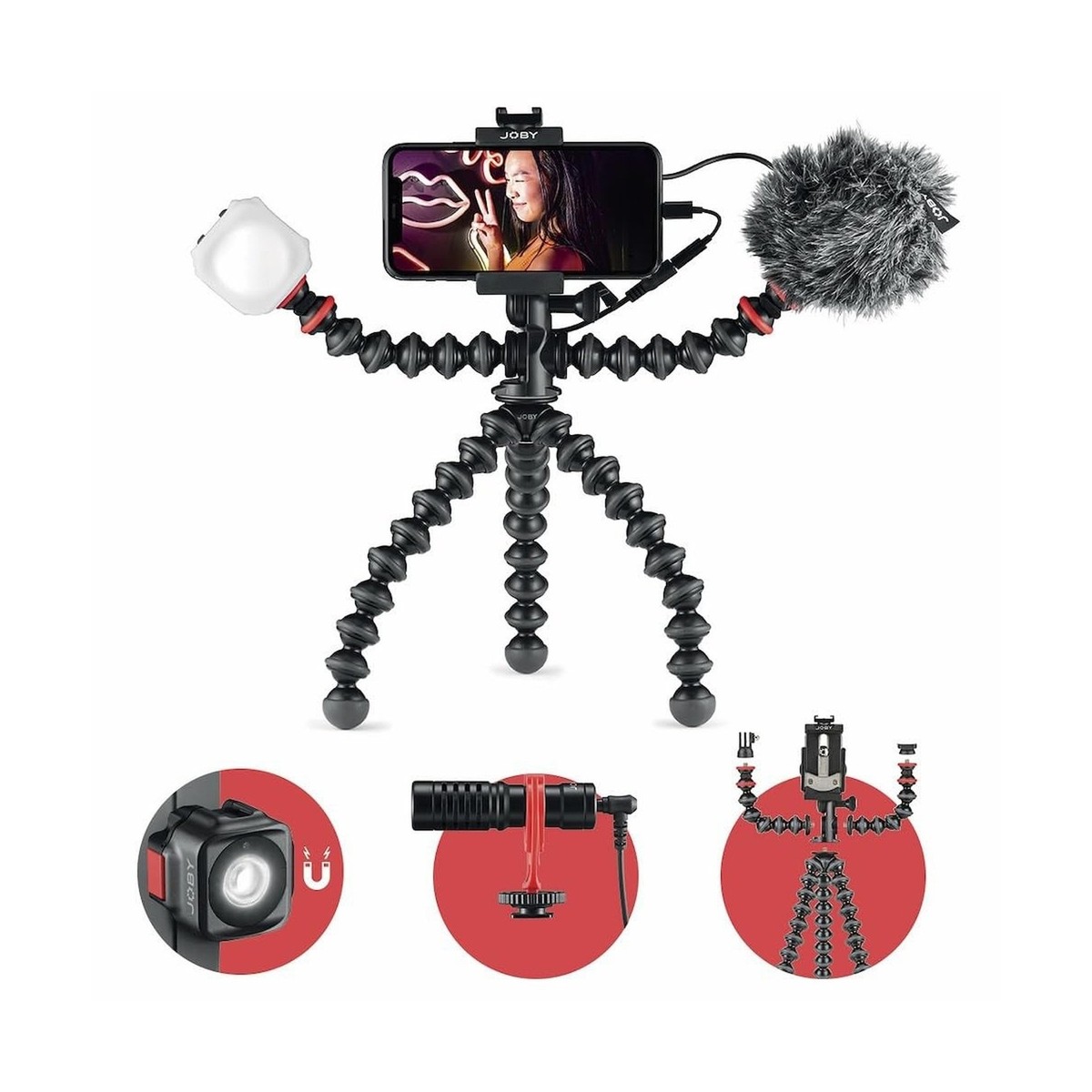 スマホアクセサリー JOBY gorillapod Mobile Vlogging Kit JOBY GorillaPod Mobile Vlogging Kit (Smartphone Rig, Wavo Mobile