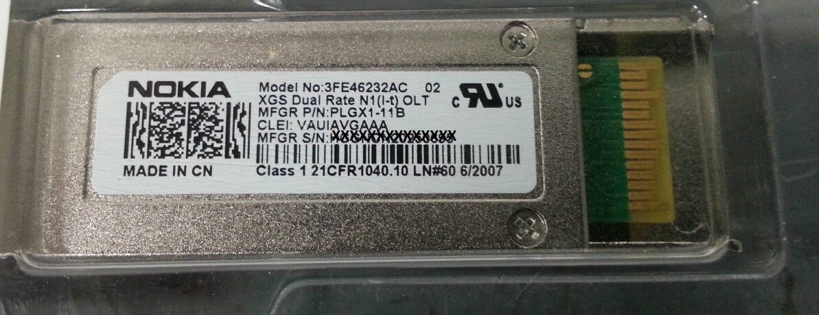 SIEMENS 3FE46232AC VAUIAVGAAA XGS DUAL RATE XFP TRANSCEIVER