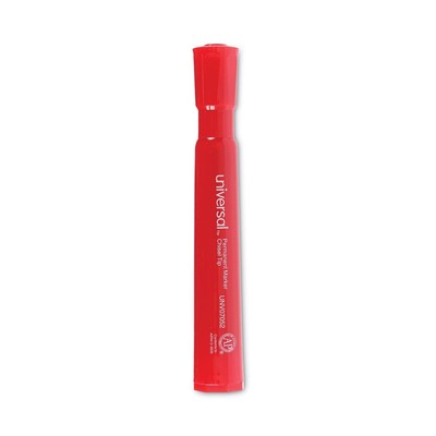 Universal 07052 Broad Chisel Tip Permanent Marker - Red (1 DZ) New