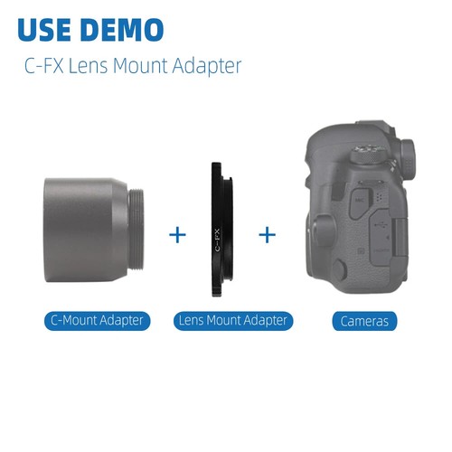 Lens Mount Adapter C to FX Converter Compatible with C-Mount CCTV/Cine Lenses - Picture 7 of 13