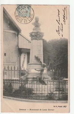 DREUX - Eure & Loir - CPA 28 - Monument de Louis Terrier Minister für Handel