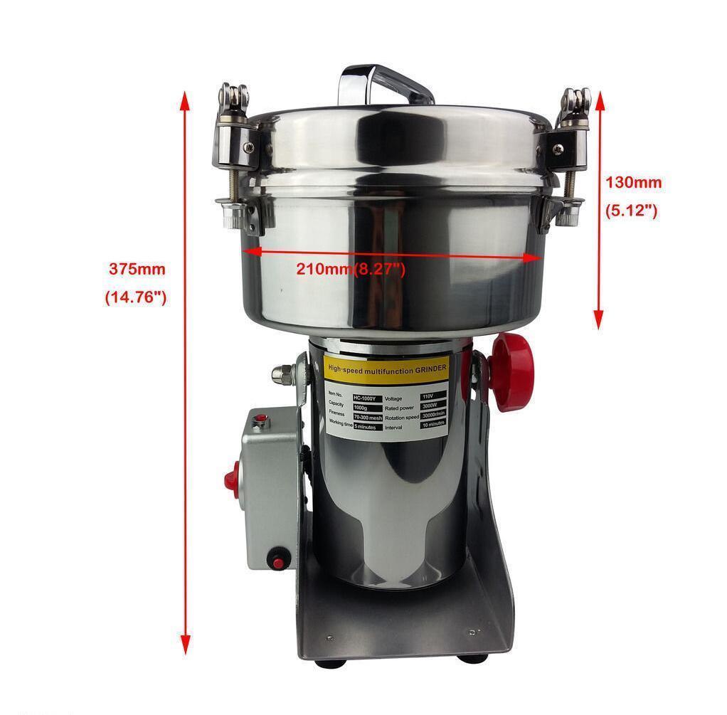 1000g High Speed Electric Herb Grain Grinder Cereal Mill