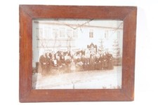 1 x alter Bilderrahmen Holzrahmen Rahmen Holz Vintage Bild SW Gruppenfoto Foto