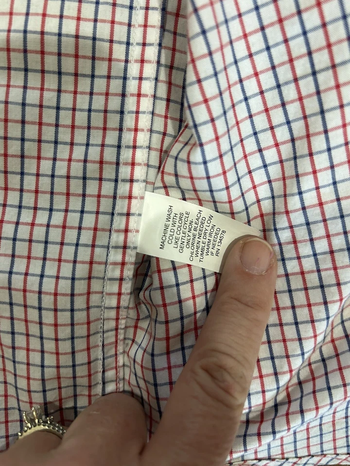 niños viñedo vides botón abajo talla XL/18 rojo/azul/blanco cuadros Foto 3 de 3