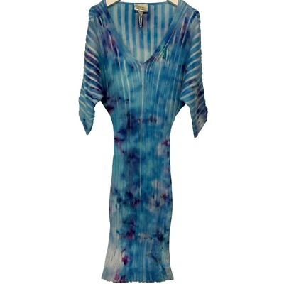 Nuevo Maeve Anthropologie Talla S Hum + Abeja Azul Tie-Dye Dolman Midi Vestido - Imagen 1 de 4