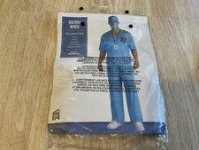 Halloween Doctor Costume Adultc 814 5 pcs Blue Men  s Up to size 44