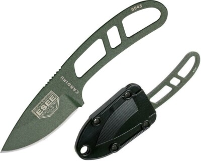 ESEE Candiru Series Fixed Knife 2'' 1095HC Steel Blade One-Piece Construction