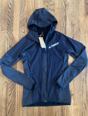 Adidas Terrex Mens Techrock Polar Fleece Jacket Hoodie Black