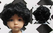 Monique Doll Wig "Annie" Size 7" in Black - Factory Sample 10 Off