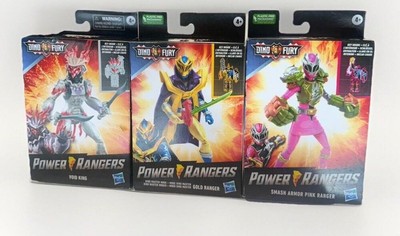 3 Pc. HASBRO POWER RANGERS DINO FURY ARMOR -PINK, GOLD+VOID KING  SET NEW