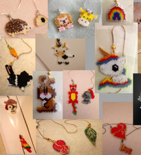 handmade - delica bead peyote weave - novel bookmarks (various designs) 
