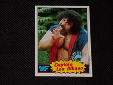 CAPTAIN LOU ALBANO 1985 TOPPS WWF SIGNED AUTOGRAPHED CARD #3 JSA CERTIFIED