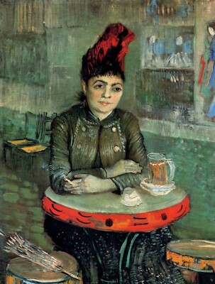 Agostina Segatori in the Café du Tambourin by Van Gogh Giclee Repro on Canvas