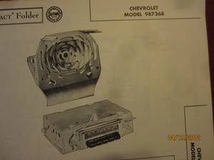 1956 Chevrolet Car Radio Schematic-4 Page Model #987368: Original! | eBay