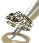 GIA certified 14k white gold 1.29ct princes diamond engagement wedding ring — photo 9