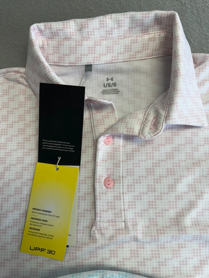 (2) Juego de 2 polos de golf Under Armour nuevos Drive Clubhouse precio de venta sugerido por el fabricante 160 USD Foto 3 de 4
