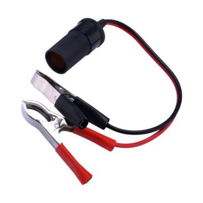 1xCar Battery Alligator Clamp Cable Clip Cigarette Lighter Adapter