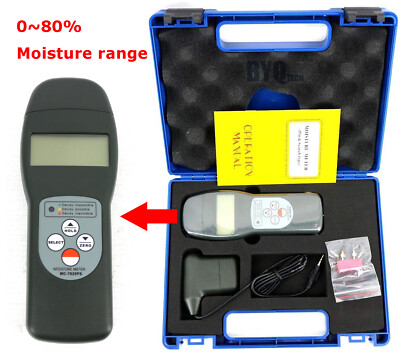 Pin&Search Type Moisture Meter Tester For Paper Wood Tobacco Soil 0~80% Range
