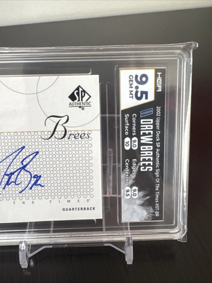 2002 SP Authentic Sign of the Times Drew Brees #ST-BR HGA 9.5 GMINT Auto - Image 3 of 4