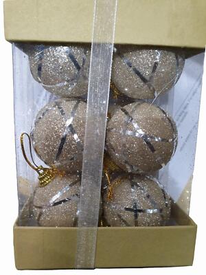 Weihnachtskugeln silber 12 Stück Baumbehang Deko Ornamente Glitzerkugeln