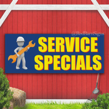 SERVICE SPECIALS Advertising Banner Vinyl Mesh Sign quality repair mechanic fix