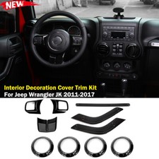 Black Interior Decoration Cover Trim Kit For Jeep Wrangler Jk 11 2dr Accessorie Black Interior Decoration Cover Trim Kit For Jeep Wrangler Jk 11 2dr Accessorie